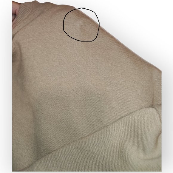 Beige Balloon Sleeve Sweatshirt Mini Dress - Picture 7 of 7